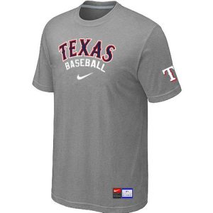 Fantastic Texas Rangers Nike Short Sleeve Practice MLB T Shirt Light Grey