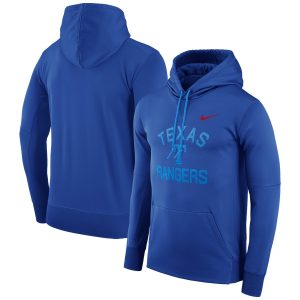 Fantastic Texas Rangers Nike Therma Pullover Hoodie Royal