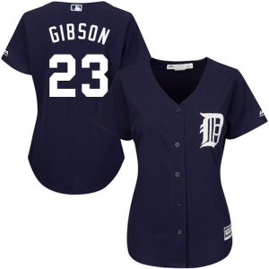 Fantastic Tigers #23 Kirk Gibson Navy Blue Alternate Women's Stitched MLB Jersey Hurry Exclusive offer Place your order immediately for a great jersey