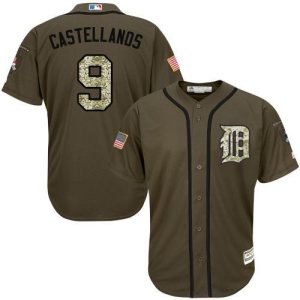 Fantastic Tigers #9 Nick Castellanos Green Salute to Service Stitched Youth MLB Jersey Limited stock Order now to show your love for your team