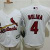Fantastic Toddler Cardinals #4 Yadier Molina White Cool Base Stitched MLB Jersey Limited stock Order now to show your love for your team