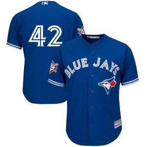 Fantastic Toronto Blue Jays #42 Majestic 2019 Jackie Robinson Day Official Cool Base Jersey Royal