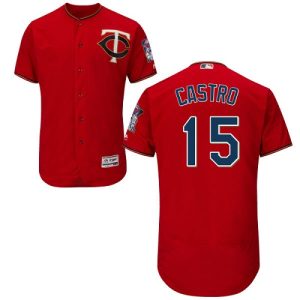 Fantastic Twins #15 Jason Castro Red Flexbase Authentic Collection Stitched MLB Jersey