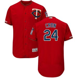 Fantastic Twins #24 C.J. Cron Red Flexbase Authentic Collection Stitched MLB Jersey