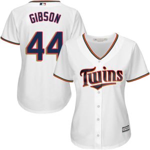 Fantastic Twins #44 Kyle Gibson White Home Women's Stitched MLB Jersey Sports enthusiasts seize this opportunity Order now to feel the game excitement