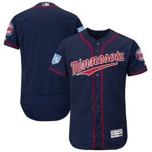 Fantastic Twins Blank Navy 2019 Spring Training Flex Base Stitched MLB Jersey