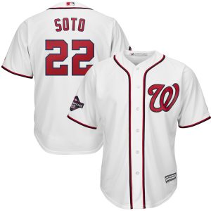 Fantastic Washington Nationals #22 Juan Soto Majestic 2019 World Series Champions Home Big & Tall Cool Base Player Jersey White