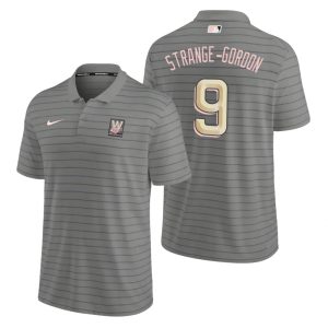 Fantastic Washington Nationals #9 Dee Strange Gordon Men's Nike 2022 City Connect Gray Franchise Polo Collectors this is a must have Add it to your collection by ordering
