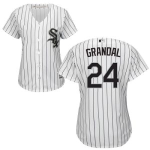 Fantastic White Sox #24 Yasmani Grandal White(Black Strip) Home Women's Stitched MLB Jersey With high demand Don't miss out Order now to wear your team colors
