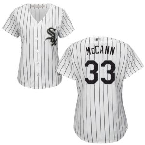 Fantastic White Sox #33 James McCann White(Black Strip) Home Women's Stitched MLB Jersey Act fast Only a few left Secure yours today