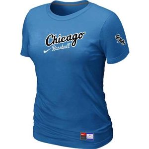 Fantastic Women's Chicago White Sox Nike Away Practice MLB T Shirt Indigo Blue