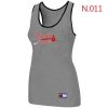Fantastic Women's Nike Atlanta Braves Tri Blend Racerback Stretch Tank Top Light Grey