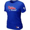 Fantastic Women's Philadelphia Phillies Nike Short Sleeve Practice MLB T Shirt Blue