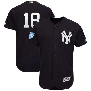 Fantastic Yankees #18 Didi Gregorius Navy 2019 Spring Training Flex Base Stitched MLB Jersey