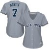 Fantastic Yankees #7 Mickey Mantle Grey Road Women's Stitched MLB Jersey Sports fans this is your chance Order soon to be part of the action