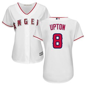 HighQuality Angels #8 Justin Upton White Home Women's Stitched MLB Jersey Act fast Only a few left Secure yours today