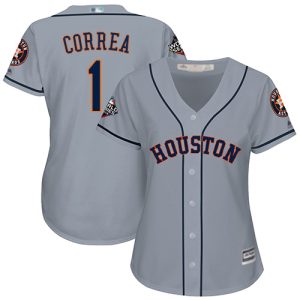 HighQuality Astros #1 Carlos Correa Grey Road 2019 World Series Bound Women's Stitched MLB Jersey Hurry Exclusive offer Place your order immediately for a great jersey