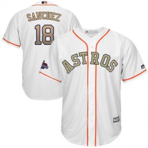 HighQuality Astros #18 Aaron Sanchez White 2018 Gold Program Cool Base Stitched MLB Jersey