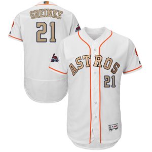 HighQuality Astros #21 Zack Greinke White FlexBase Authentic 2018 Gold Program Cool Base Stitched MLB Jersey