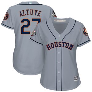HighQuality Astros #27 Jose Altuve Grey Road 2019 World Series Bound Women's Stitched MLB Jersey For a short time available Grab yours quickly to own a team jersey