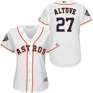 HighQuality Astros #27 Jose Altuve White Home 2019 World Series Bound Women's Stitched MLB Jersey For a short time available Grab yours quickly to own a team jersey