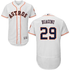 HighQuality Astros #29 Joe Biagini White Flexbase Authentic Collection Stitched MLB Jersey