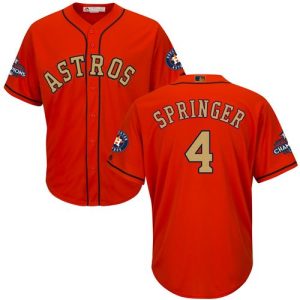 HighQuality Astros #4 George Springer Orange 2018 Gold Program Cool Base Stitched Youth MLB Jersey With high demand Don't miss out Order now to wear your team colors