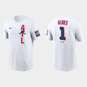 HighQuality Atlanta Braves #1 Ozzie Albies Men's 2021 MLB All Star Game Wordmark White T Shirt Sports enthusiasts seize this opportunity Order now to feel the game excitement