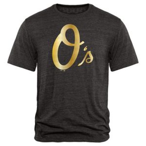 HighQuality Baltimore Orioles Fanatics Apparel Gold Collection Tri Blend T Shirt Black