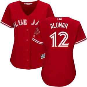 HighQuality Blue Jays #12 Roberto Alomar Red Women's Canada Day Stitched MLB Jersey Sports fans this is your chance Order soon to be part of the action