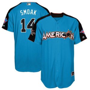 HighQuality Blue Jays #14 Justin Smoak Blue 2017 All Star American League Stitched Youth MLB Jersey Limited stock Order now to show your love for your team
