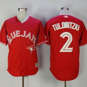 HighQuality Blue Jays #2 Troy Tulowitzki Red New Cool Base Canada Day Stitched MLB Jersey