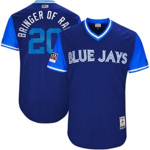 HighQuality Blue Jays #20 Josh Donaldson Light Blue Bringer of Rain Players Weekend Authentic Stitched MLB Jersey