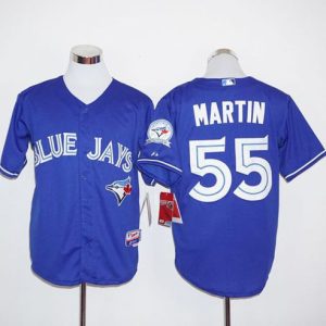 HighQuality Blue Jays #55 Russell Martin Blue Alternate Stitched MLB Jersey