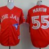 HighQuality Blue Jays #55 Russell Martin Red Canada Day Stitched MLB Jersey