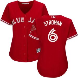 HighQuality Blue Jays #6 Marcus Stroman Red Women's Canada Day Stitched MLB Jersey With high demand Don't miss out Order now to wear your team colors