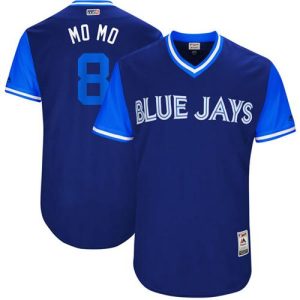 HighQuality Blue Jays #8 Kendrys Morales Navy MO MO Players Weekend Authentic Stitched MLB Jersey