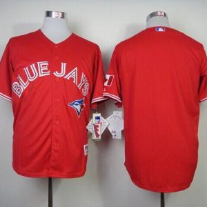 HighQuality Blue Jays Blank Red Canada Day Stitched MLB Jersey