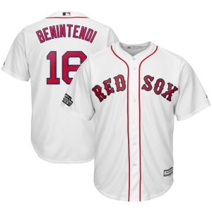 HighQuality Boston Red Sox #16 Andrew Benintendi Majestic 2019 London Series Cool Base Player Jersey White