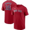 HighQuality Boston Red Sox #16 Andrew Benintendi Nike Name & Number T Shirt Red Limited stock Order now to show your love for your team