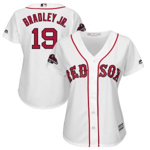 HighQuality Boston Red Sox #19 Jackie Bradley Jr. Majestic Women's 2018 World Series Champions Team Logo Player Jersey White Act fast Only a few left Secure yours today