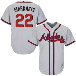 HighQuality Braves #22 Nick Markakis Grey Cool Base Stitched Youth MLB Jersey Collectors this is a must have Add it to your collection by ordering