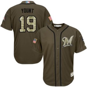 HighQuality Brewers #19 Robin Yount Green Salute to Service Stitched Youth MLB Jersey Collectors this is a must have Add it to your collection by ordering