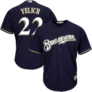 HighQuality Brewers #22 Christian Yelich Navy blue Cool Base Stitched Youth MLB Jersey Collectors this is a must have Add it to your collection by ordering
