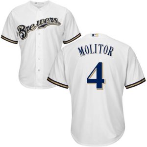 HighQuality Brewers #4 Paul Molitor White Cool Base Stitched Youth MLB Jersey For a short time available Grab yours quickly to own a team jersey