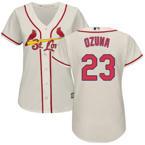 HighQuality Cardinals #23 Marcell Ozuna Cream Alternate Women's Stitched MLB Jersey With high demand Don't miss out Order now to wear your team colors