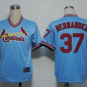 HighQuality Cardinals #37 Keith Hernandez Blue Cooperstown Throwback Stitched MLB Jersey
