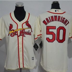HighQuality Cardinals #50 Adam Wainwright Cream Women's Alternate Stitched MLB Jersey Sports enthusiasts seize this opportunity Order now to feel the game excitement