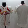 HighQuality Cardinals Blank Cream Flexbase Authentic Collection Stitched MLB Jersey