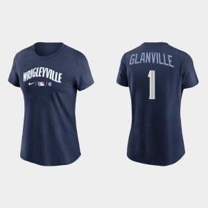 HighQuality Chicago Cubs #1 Doug Glanville Women's Nike 2021 City Connect Wordmark T Shirt   Navy Sports enthusiasts seize this opportunity Order now to feel the game excitement